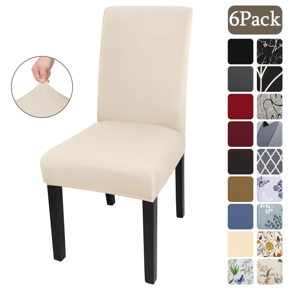 Beige 2 Premium Dining Chair Covers - Image 1