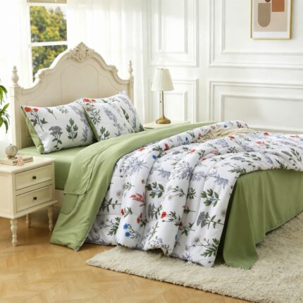 Green Floral Bedding Sets - Image 4