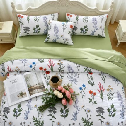 Green Floral Bedding Sets - Image 5