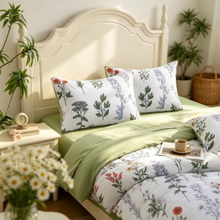Green Floral Bedding Sets - Image 9