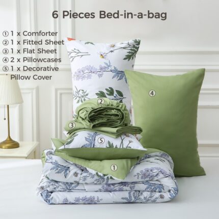 Green Floral Bedding Sets - Image 10