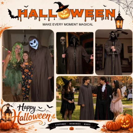 Halloween Hooded Robe Cloak - Image 7