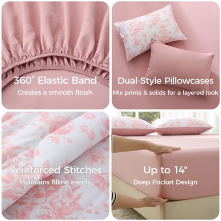 Rose Floral King Comforter - Image 6