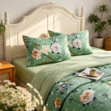 Sage Green Floral Bedding Sets - Image 5