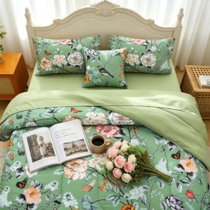Sage Green Floral Bedding Sets - Image 7